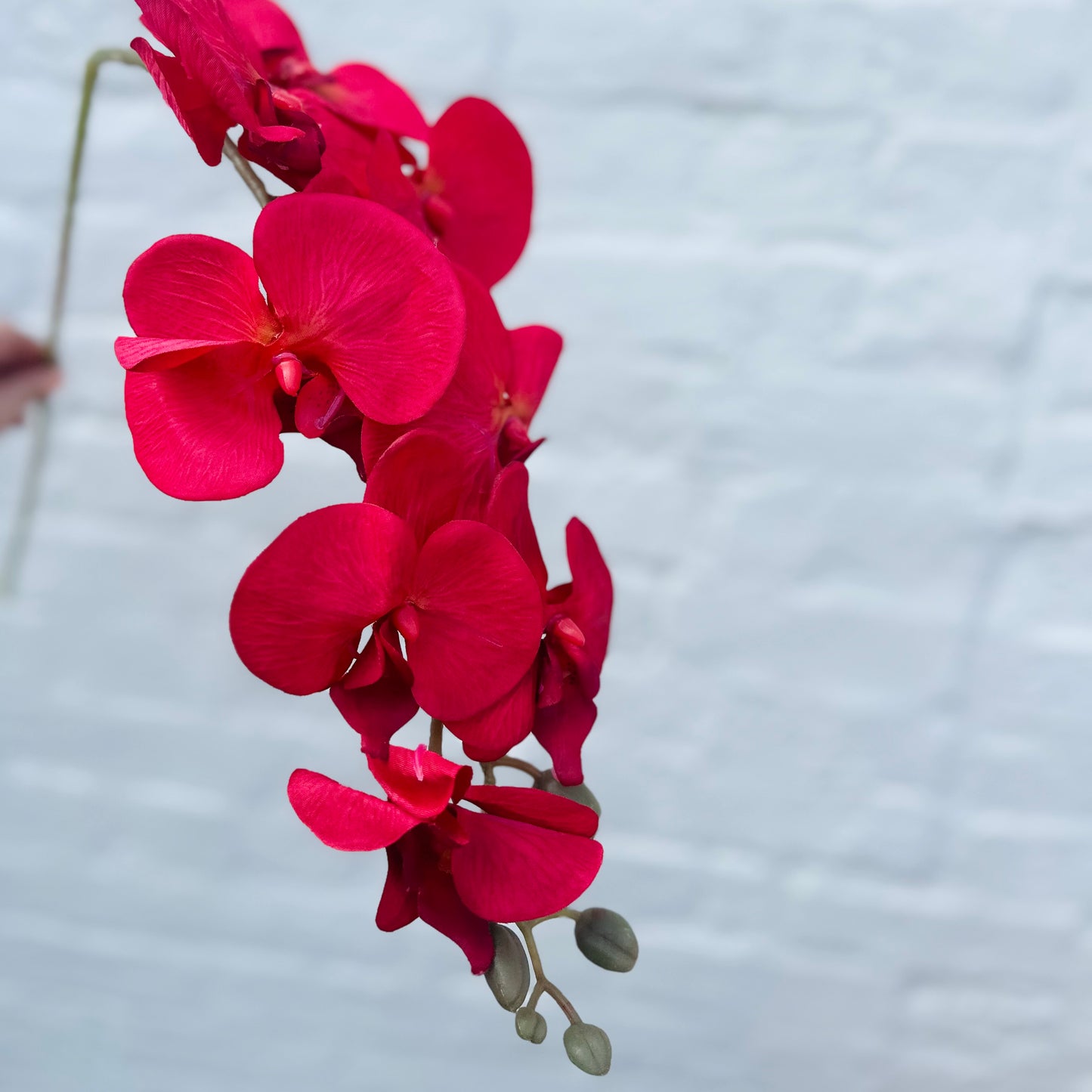 Faux Orchid Stem - Red