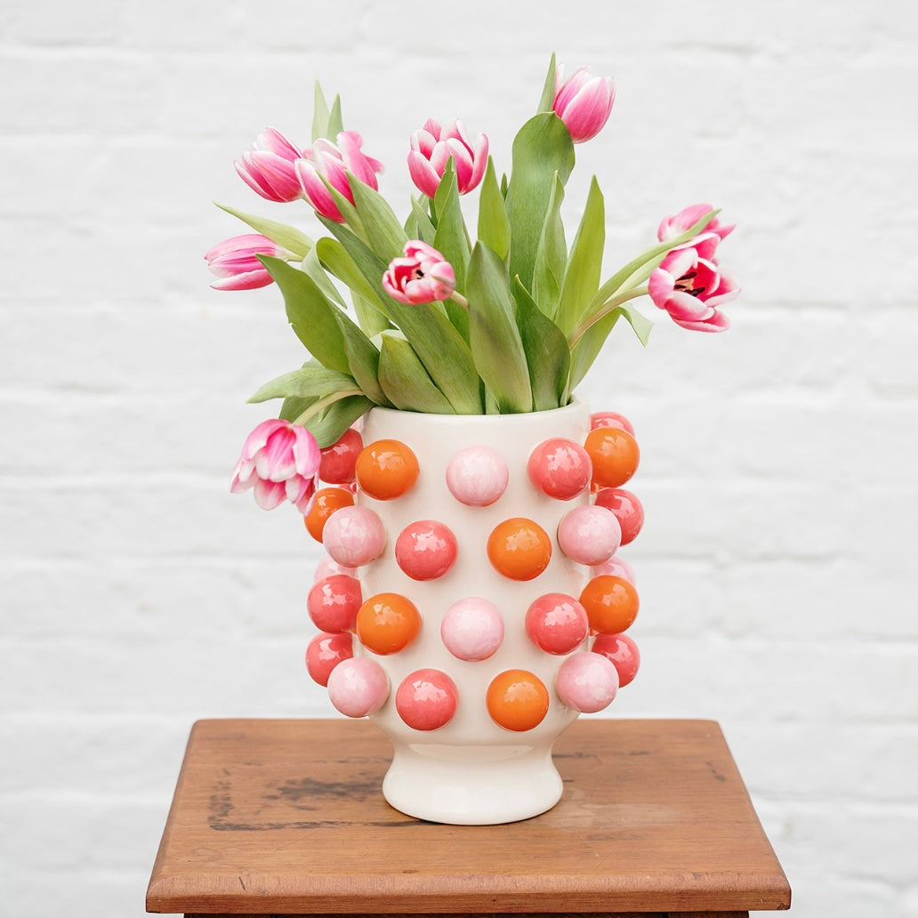 Small Bubble Vase - Pink &amp; Orange