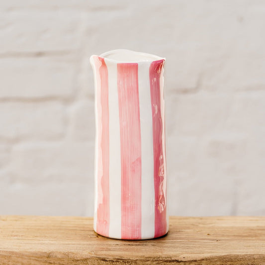 Medium pink stripe vase