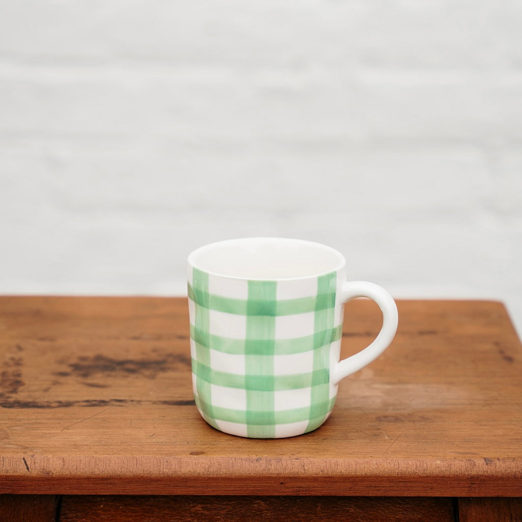 Mug - Mint Green Gingham