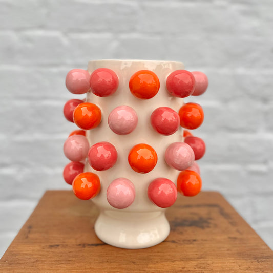 Small Bubble Vase - Pink & Orange