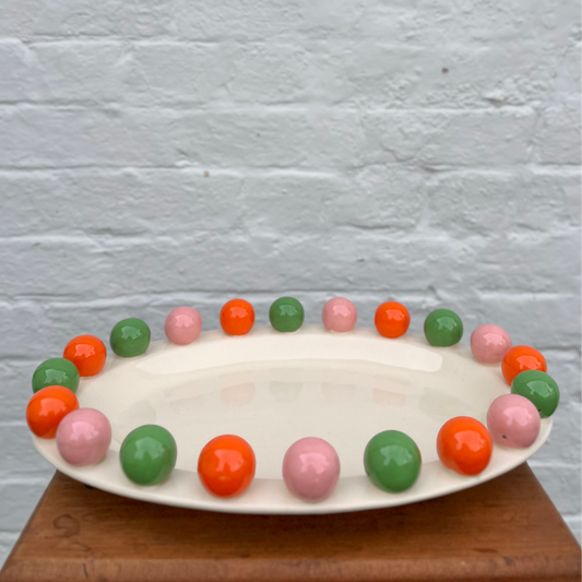 Bubble Plate - Pink, Green and Orange