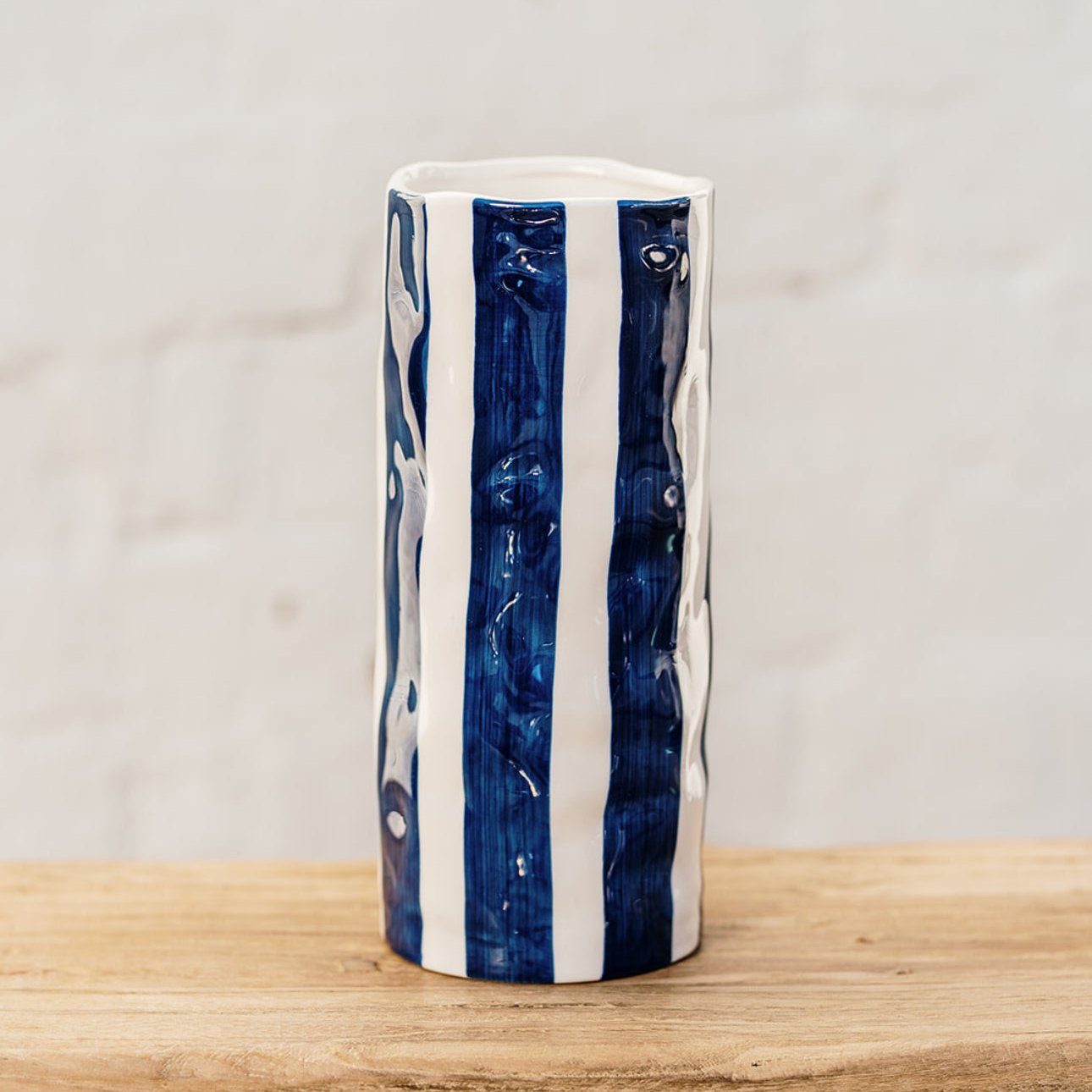 Medium Vase - Navy Stripe