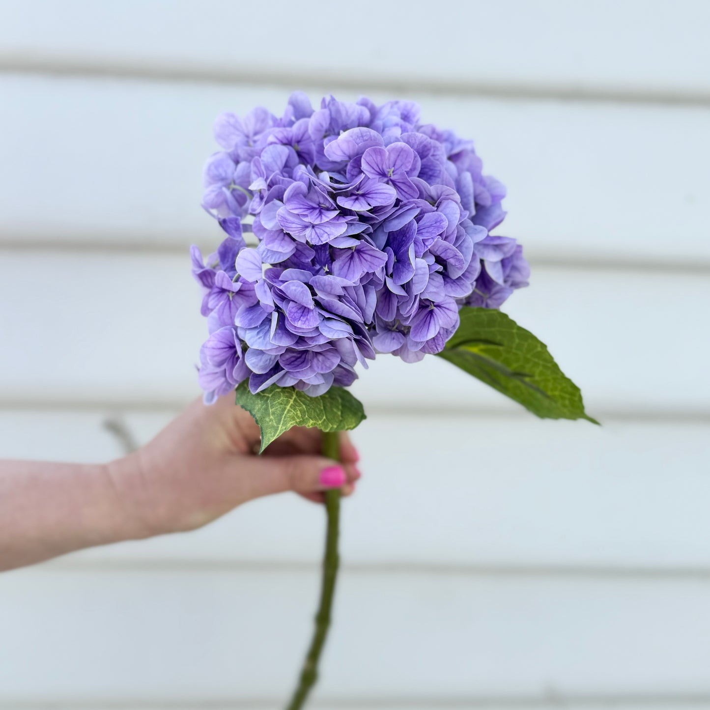 Faux Hydrangea Stem - Lilac