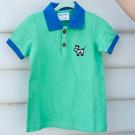 Green Cow Polo Shirt