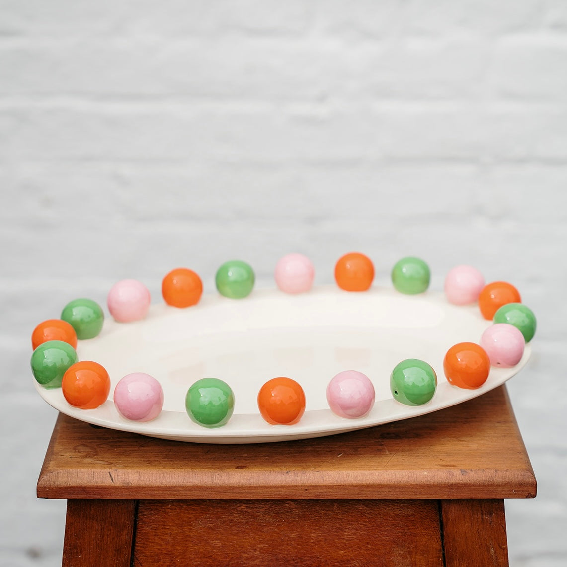 Bubble Plate - Pink, Green and Orange