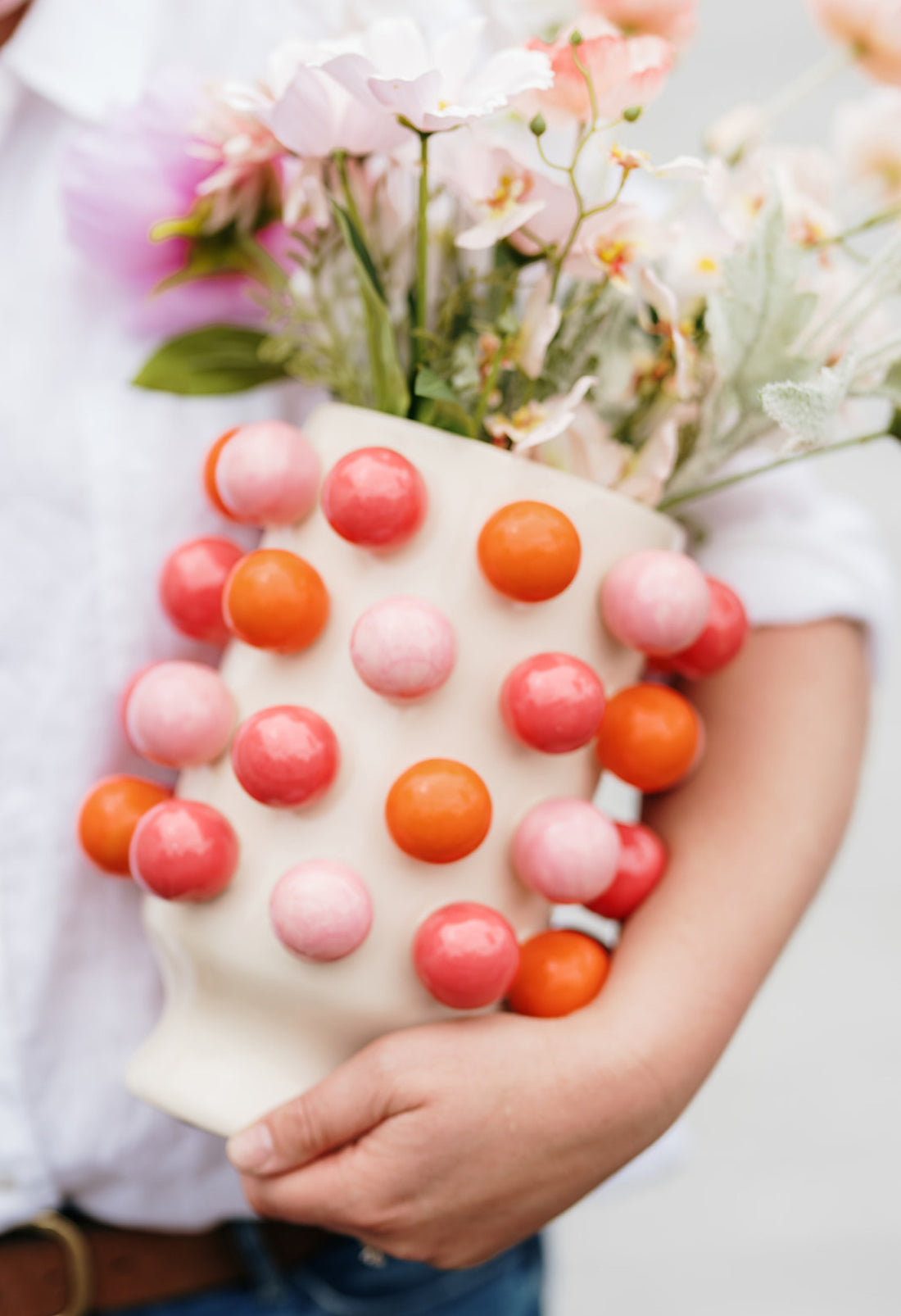 Small Bubble Vase - Pink &amp; Orange