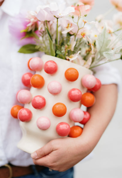 Small Bubble Vase - Pink &amp; Orange