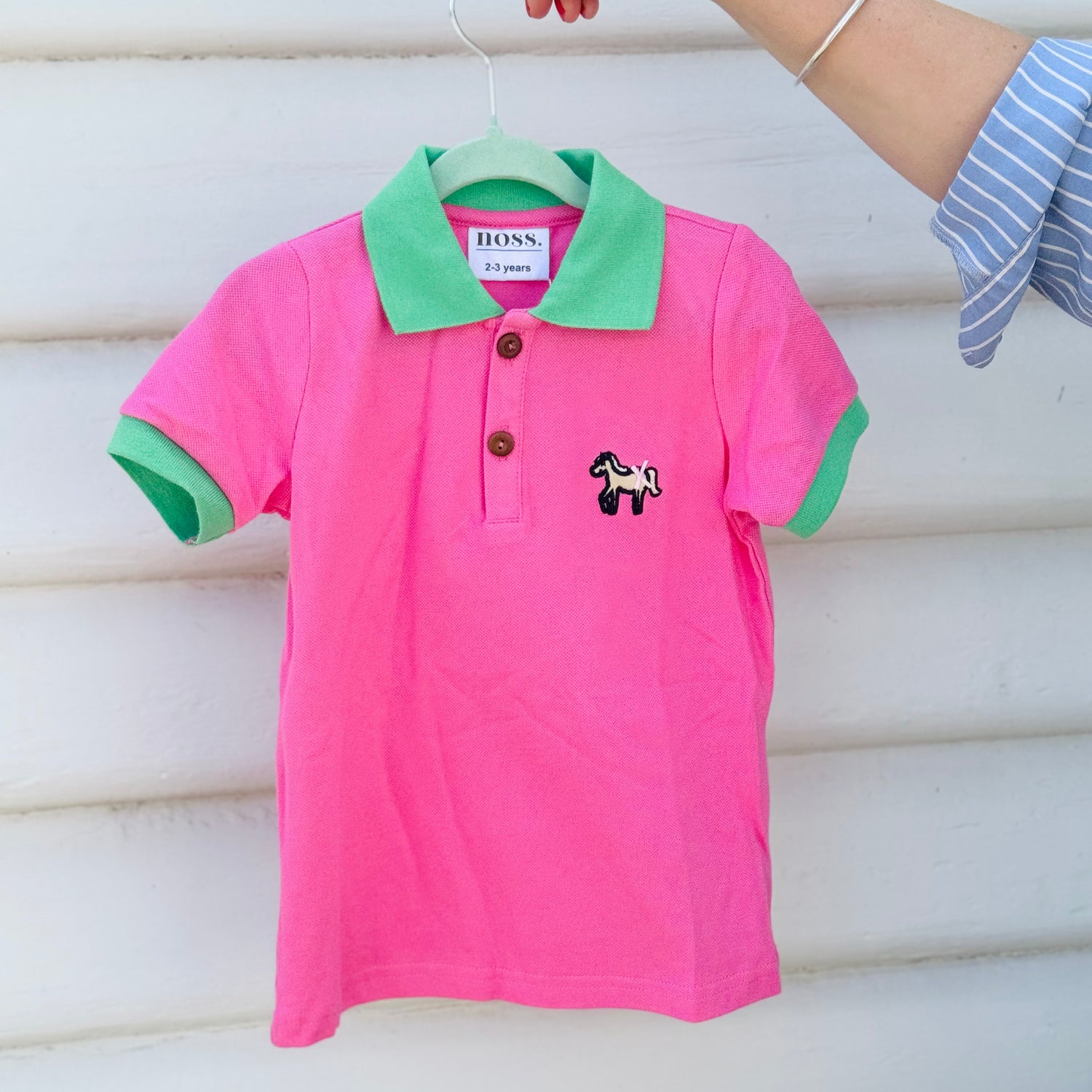 Pink Horse Polo Shirt