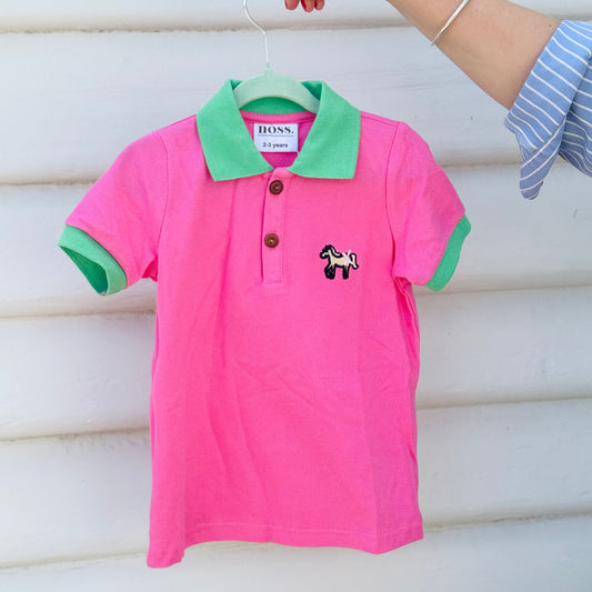 Pink Horse Polo Shirt