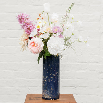 Large Resin Scallop Vase - Navy