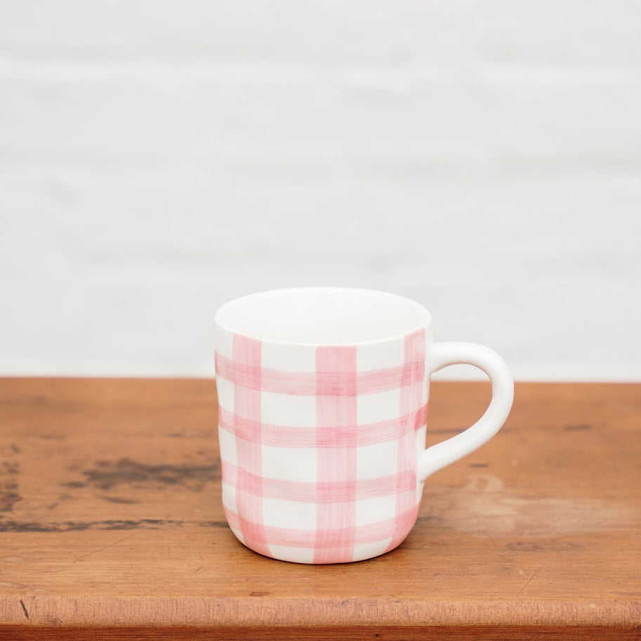 Mug - Pink Gingham