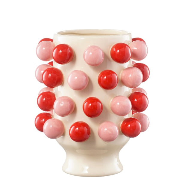Small Hand Painted Ceramic Bubble Vase