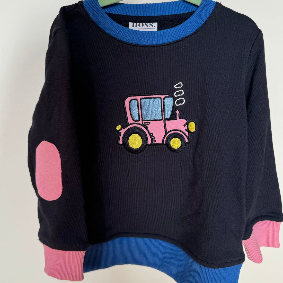 Pink Tractor Jumper Navy