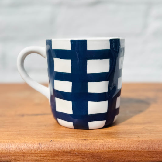 Mug - Navy Gingham