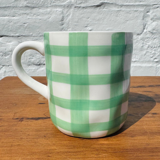 Mug - Mint Green Gingham