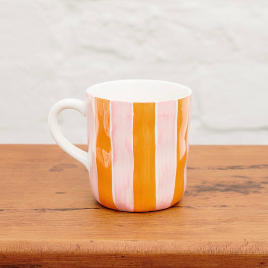 Mug - Pink & Orange Stripe