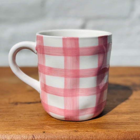 Mug - Pink Gingham