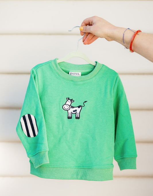 Green cow Jumper