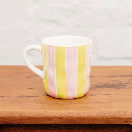 Mug - Pink & Yellow Stripe