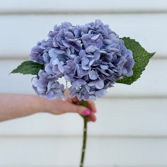 Faux Hydrangea Stem - Lavender