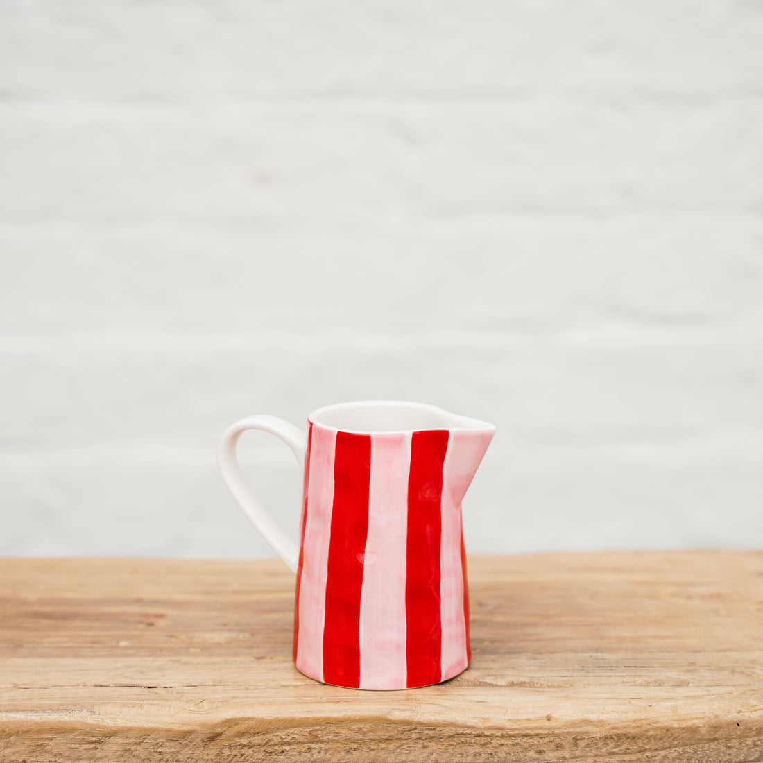 Red and Pink Stripes Ceramic Jug | Handmade Ceramics Store Australia