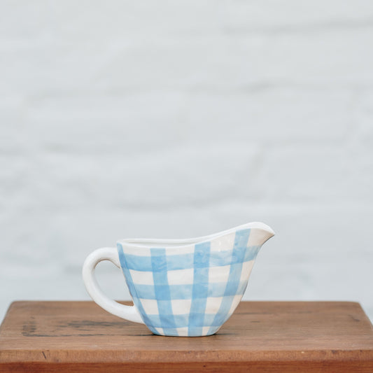 Gravy Jug - Cornflower Blue Gingham