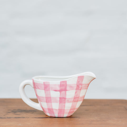 Gravy Jug - Pink Gingham