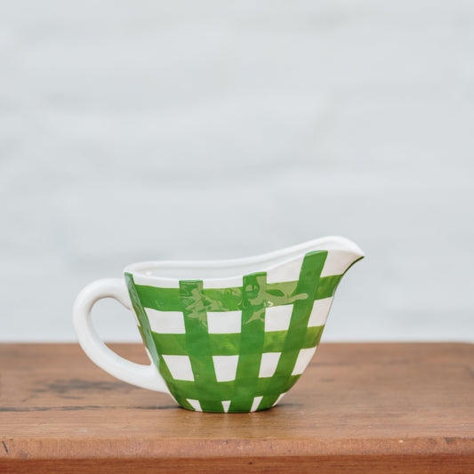 Gravy Jug - Forest Green Gingham