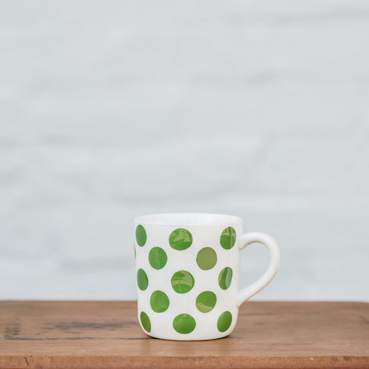 Forest green spot mug