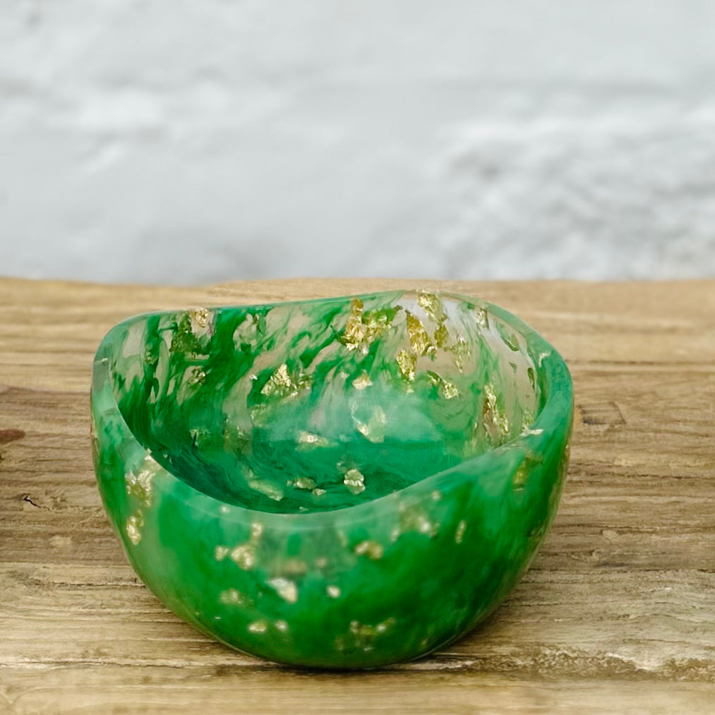 Small Resin Bowl - Emerald Green