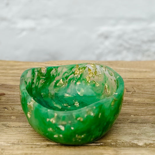 Small Resin Bowl - Emerald Green