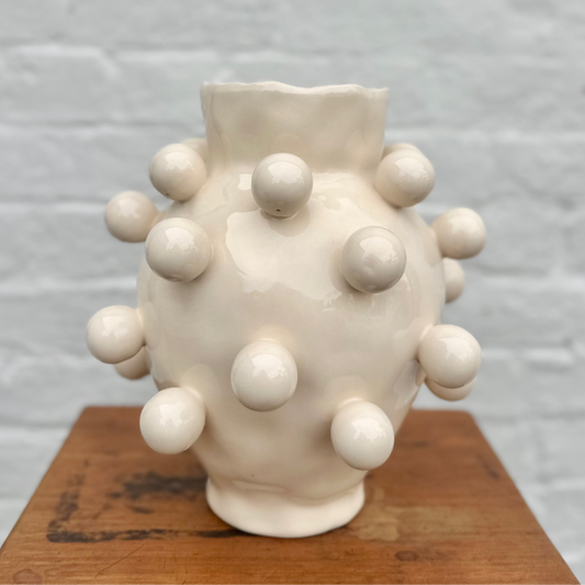 Round Bubble Vase - Ivory