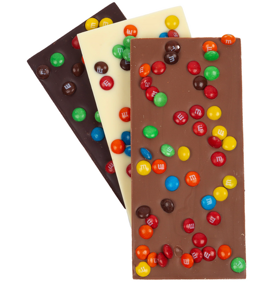 Mini M&M's Chocolate Block - White, Milk or Dark