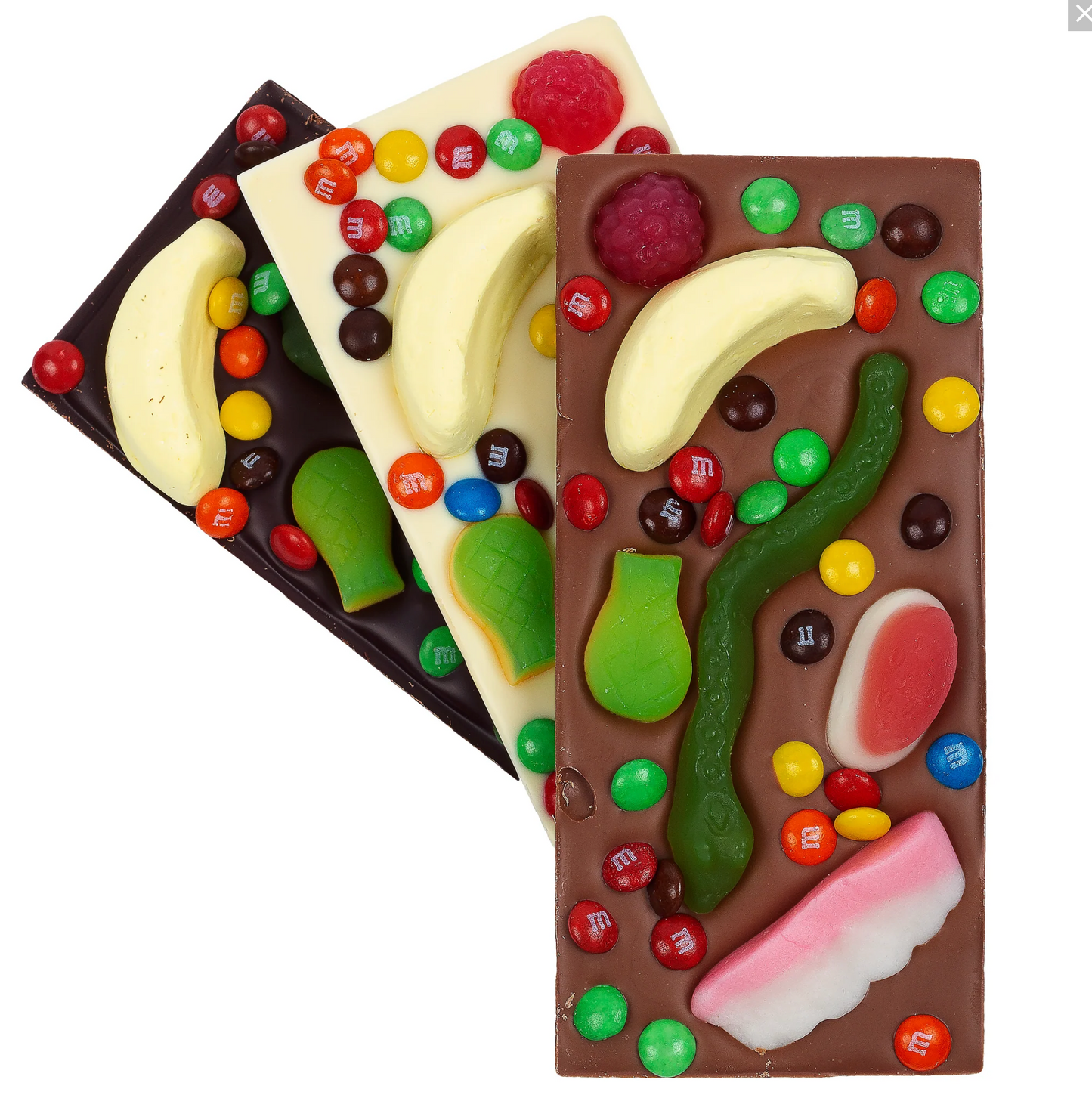 Party Mix Chocolate Block - White, Milk or Dark