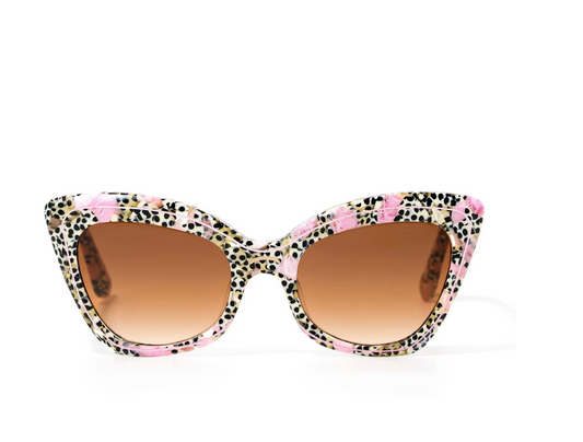 Flaminglow Pink Polkadot Cat Eye Sunglasses