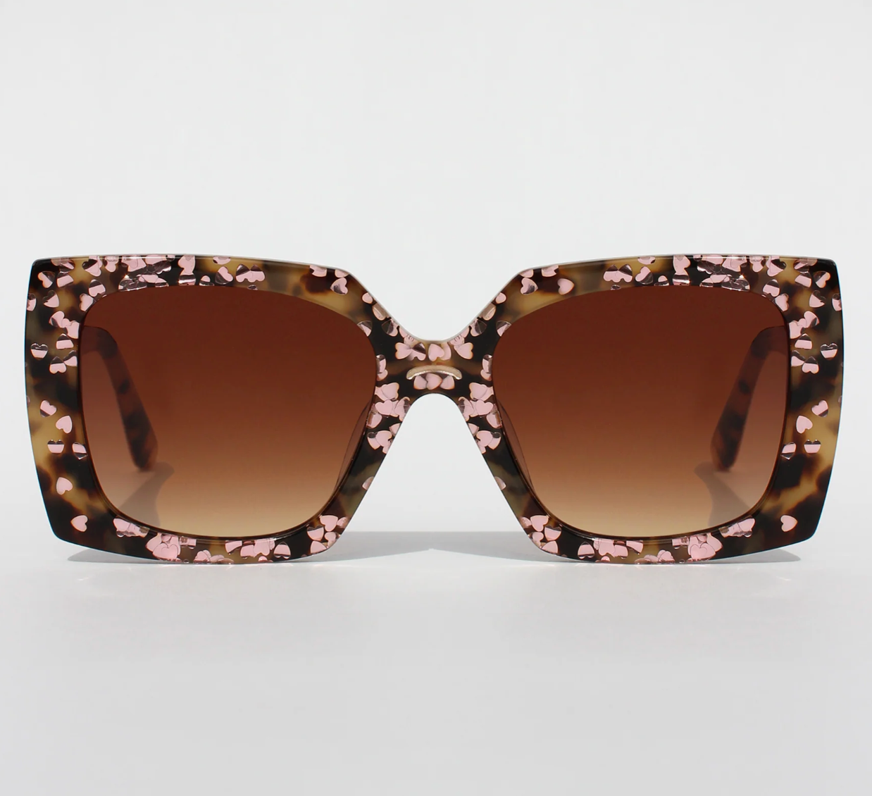 Lovetort Tortoiseshell & Glitter Square Sunglasses