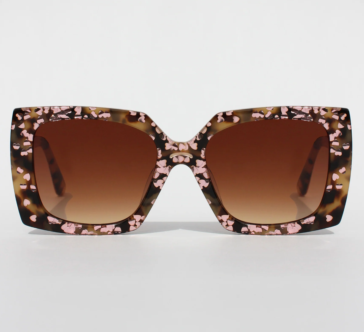 Lovetort Tortoiseshell &amp; Glitter Square Sunglasses