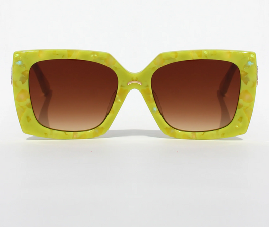 Chartrella Square Marbled Sunglasses