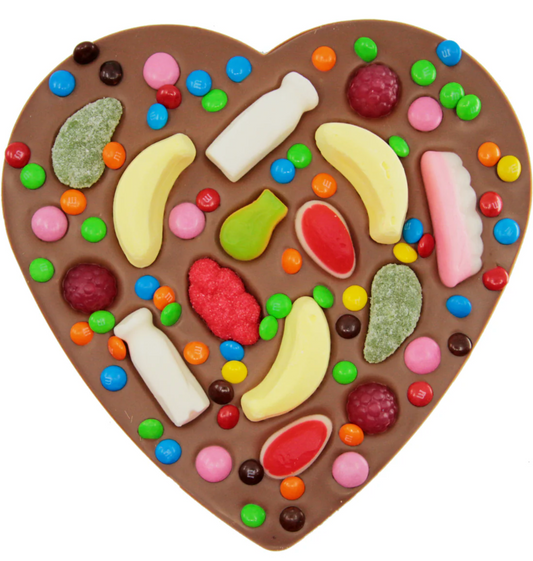 Giant Lolly Pizza Heart - Milk Chocolate